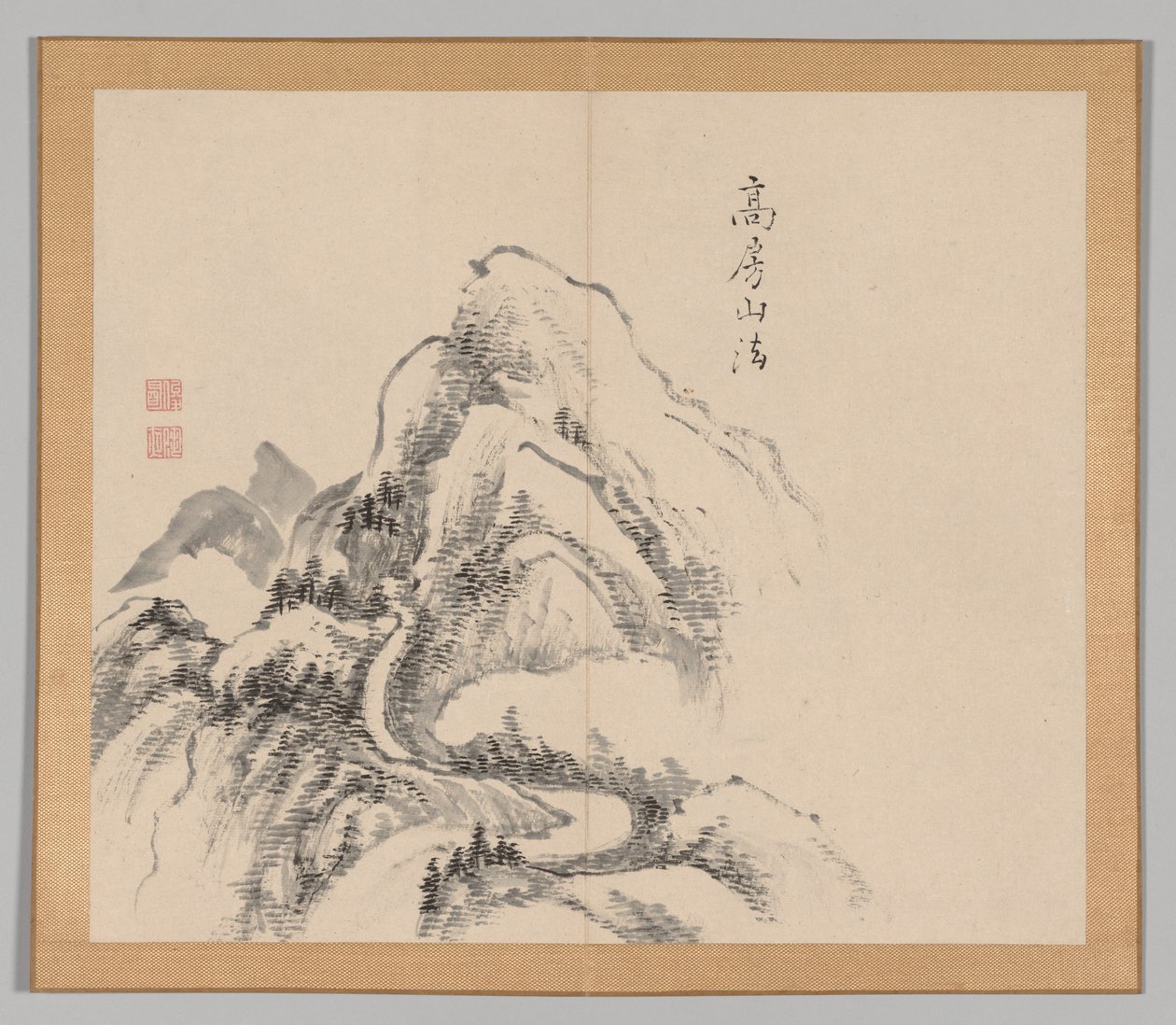 Dvojalbum krajinných studií podle Ikeno Taiga, svazek 1 list 34, 18. století. od Aoki Shukuya