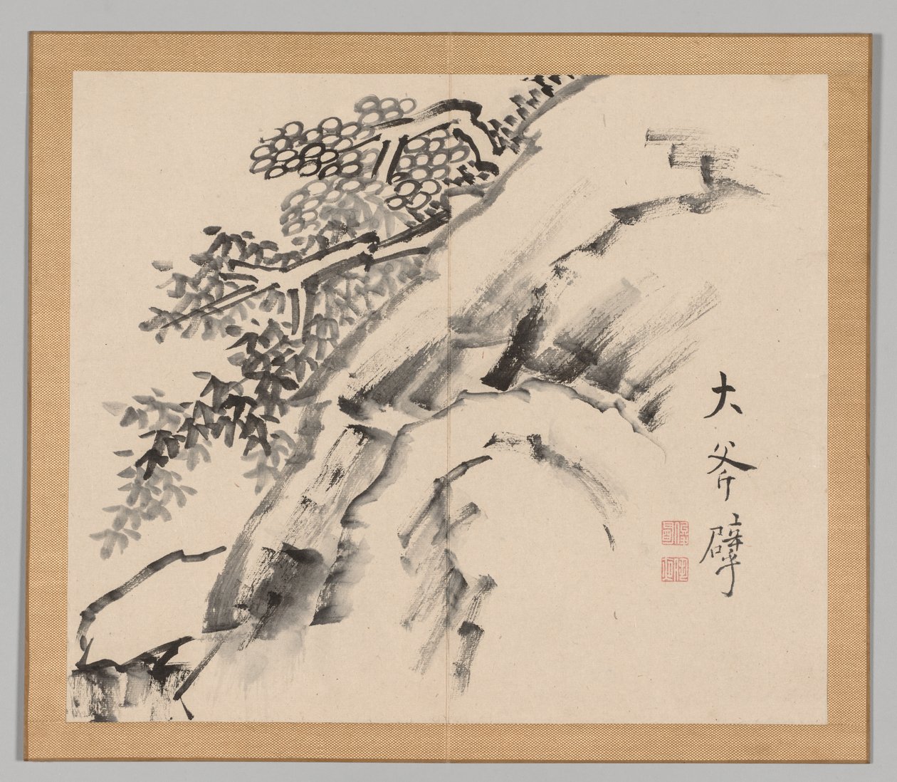 Dvojalbum krajinářských studií podle Ikeno Taiga, svazek 1 list 9, 18. století. od Aoki Shukuya