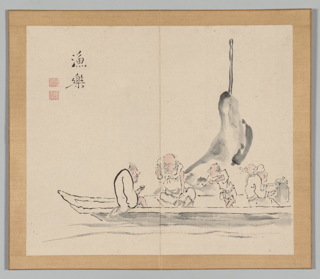Dvojalbum krajinných studií podle Ikeno Taiga, svazek 2 list 28, 18. století. od Aoki Shukuya