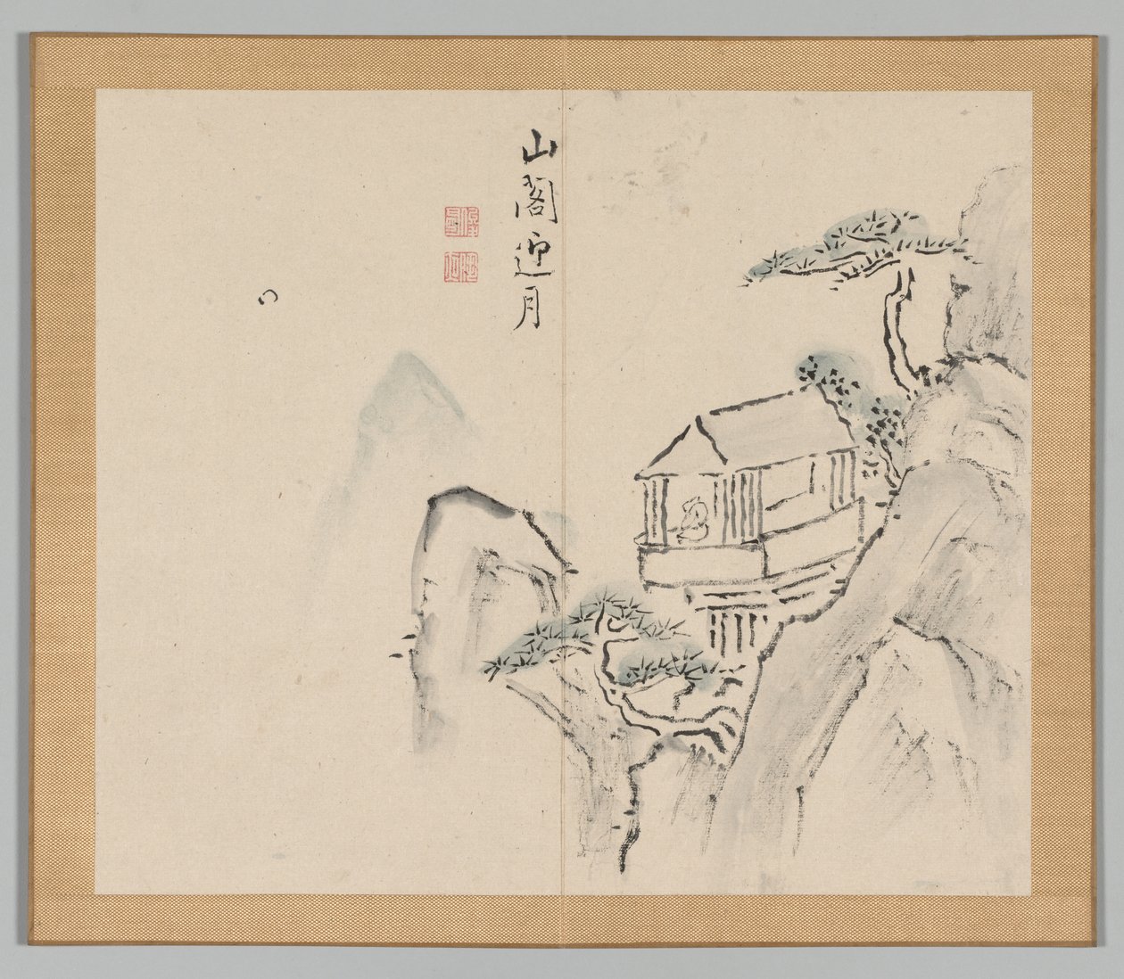 Dvojalbum krajinářských studií podle Ikeno Taiga, svazek 2 list 31, 18. století. od Aoki Shukuya