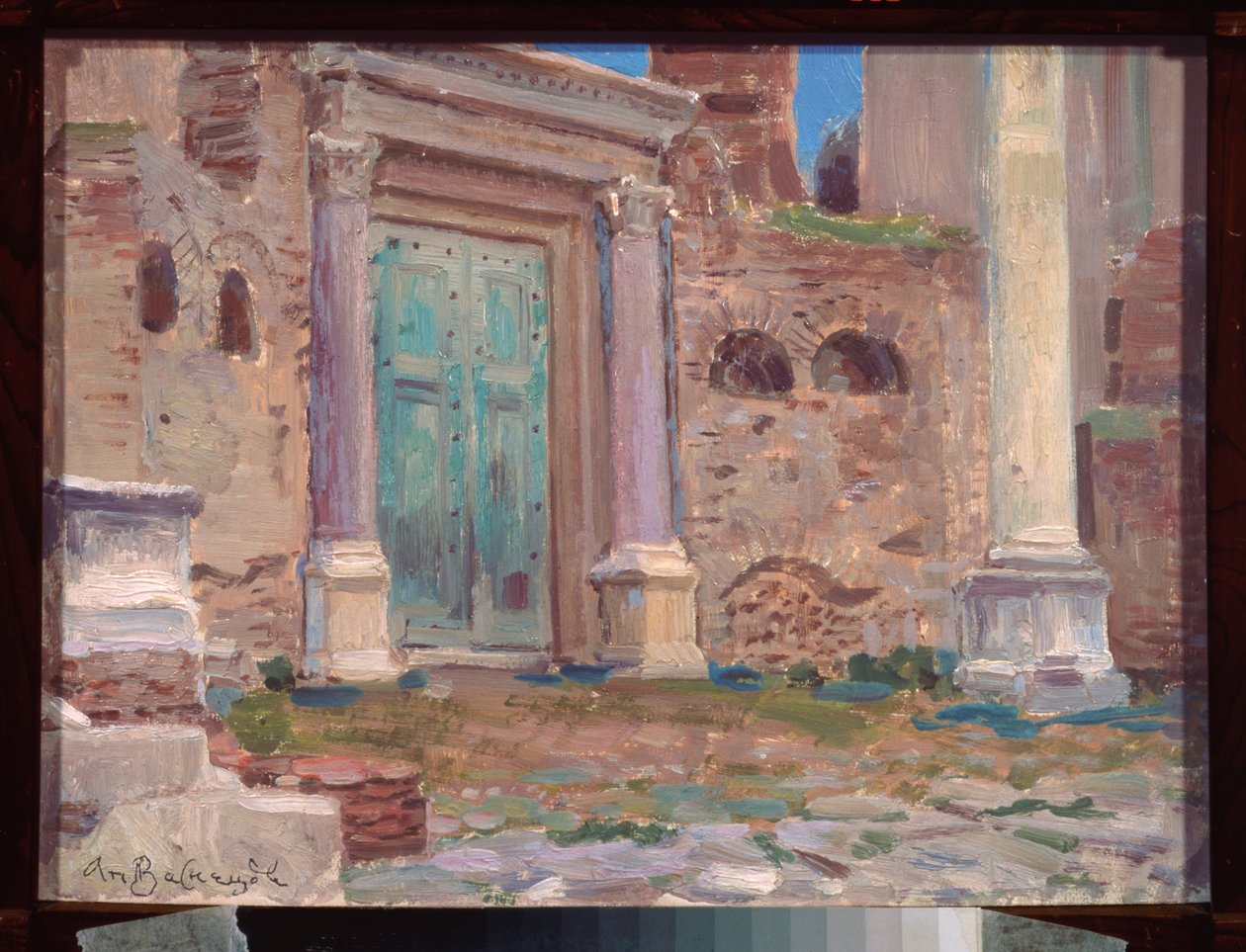 Le temple de Janus a Rome (Itálie) (Janův chrám v Římě) - dílo Appolinariho Michajloviče Vasněcova (1856-1933), olej na kartonu, ruské umění 19. století - Muzeum umění N Yaroshenko, Kislovodsk (Rusko) od Apollinari Mikhailovich Vasnetsov