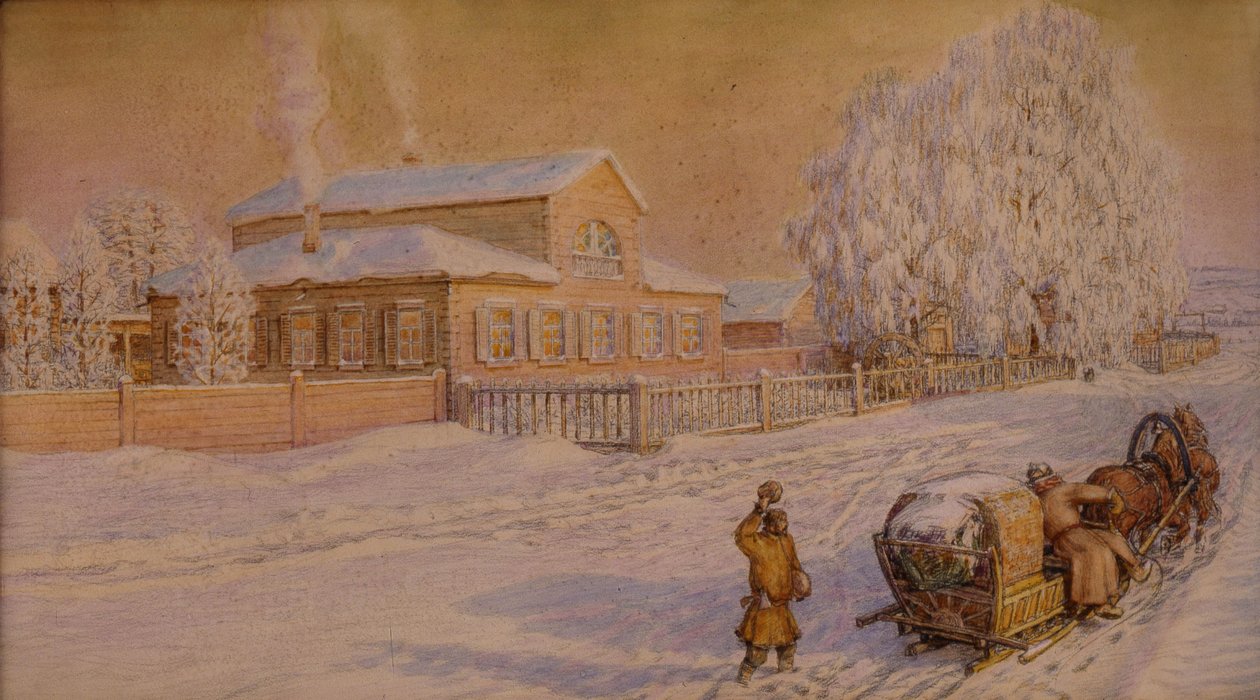 Náš dům v Ryabovo, 1918-1919 od Apollinari Mikhailovich Vasnetsov