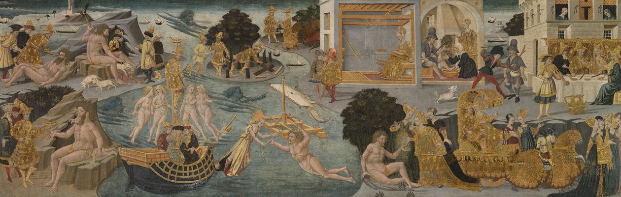 Odysseova dobrodružství, 1435-45 od Apollonio di Giovanni di Tommaso