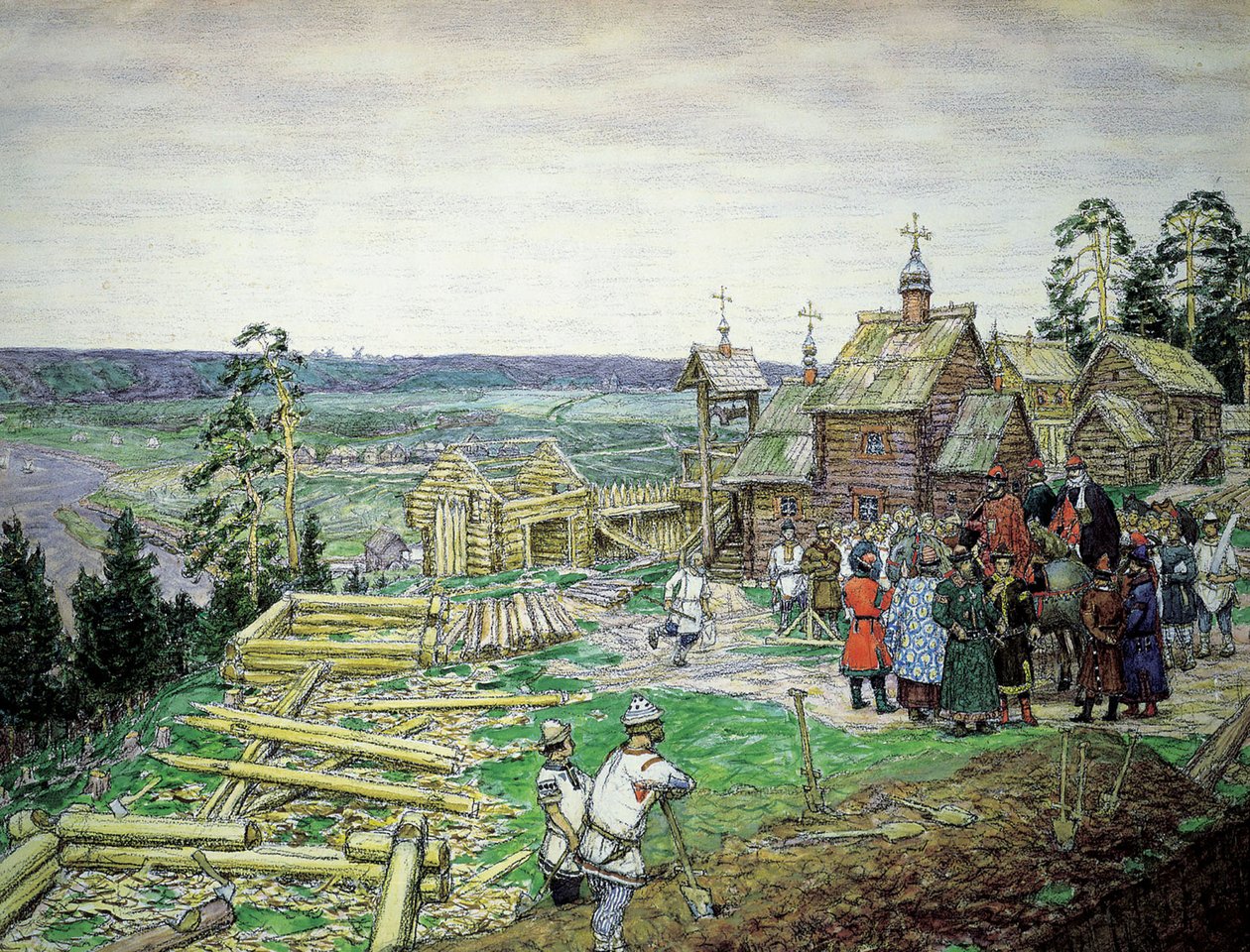 Založení moskevského Kremlu, 1156