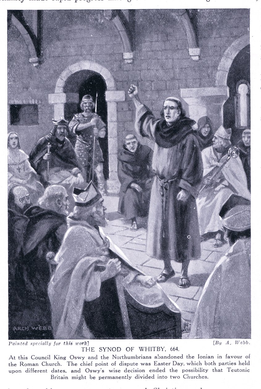 Synod ve Whitby AD664, 20. léta 20. století od Archibald Webb