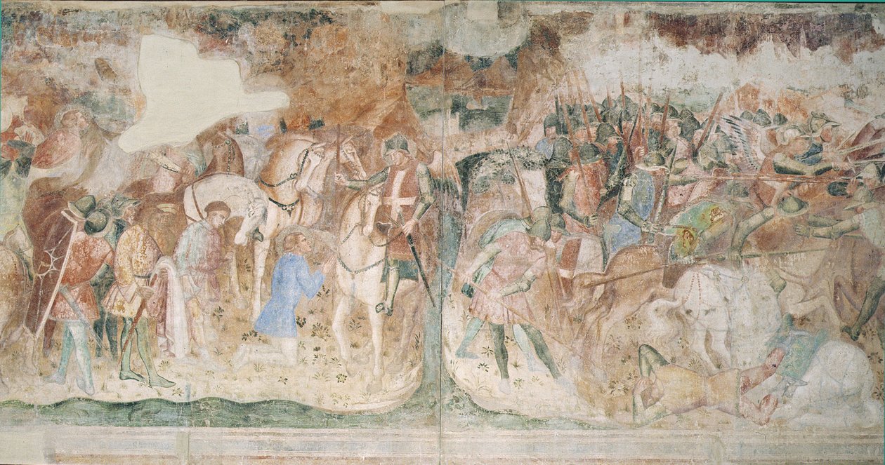 Obrácení svatého Efysa, kolem roku 1390 od Aretino Luca Spinello or Spinelli