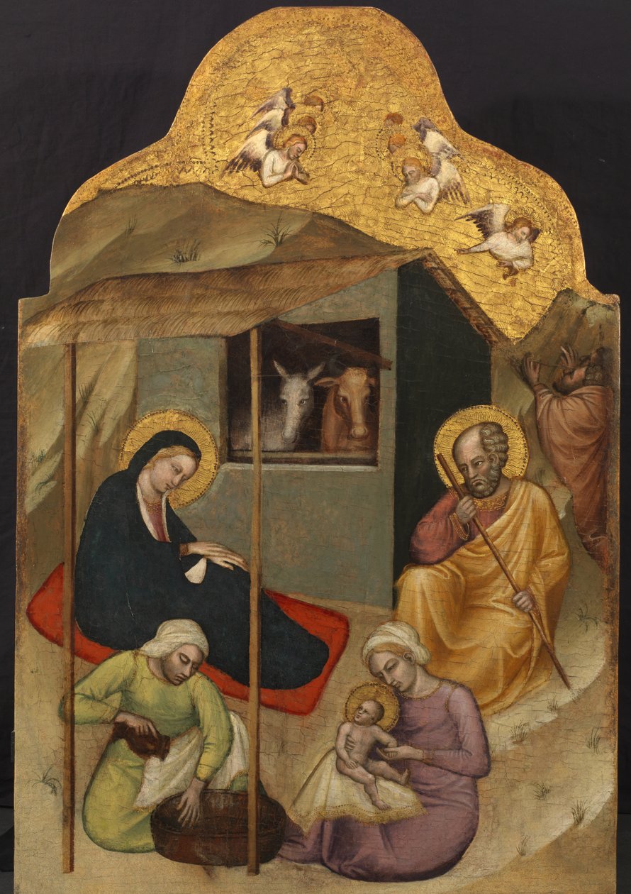 Narození Páně, kolem roku 1380 od Aretino Luca Spinello or Spinelli