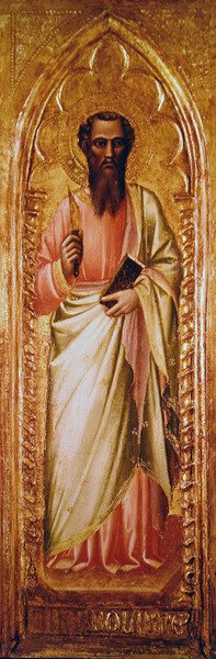 Svatý Bartoloměj (olej na desce) od Aretino Luca Spinello or Spinelli