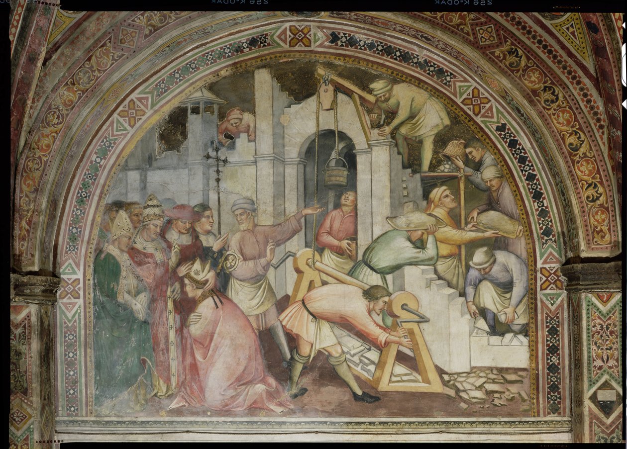 Historie papeže Alexandra III. (1105-81): Stavba města Alessandria, 1407 od Aretino Luca Spinello or Spinelli