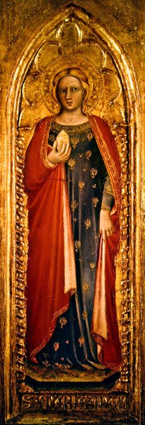 Magdalena (olej na panelu) od Aretino Luca Spinello or Spinelli