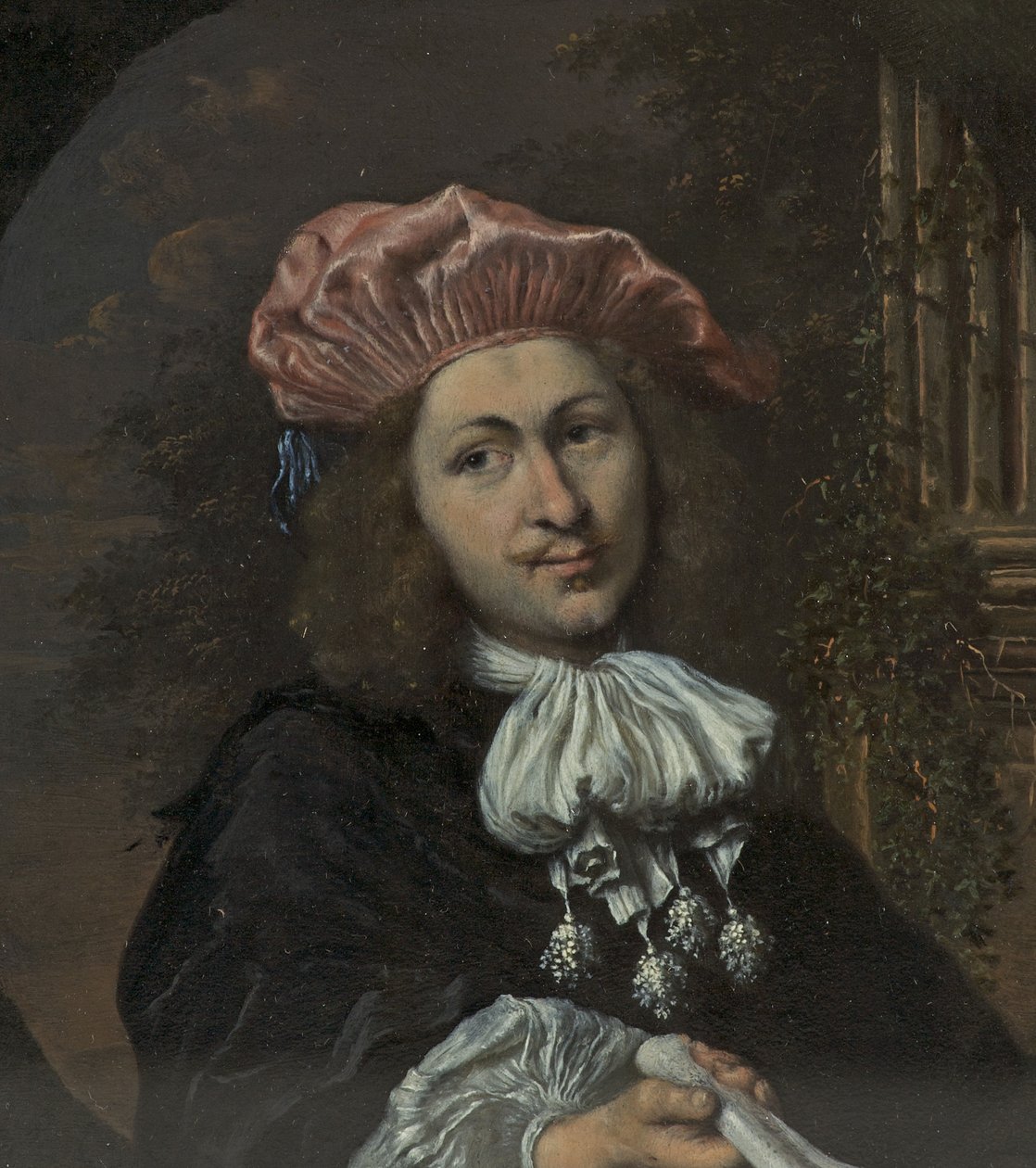 Portrét muže, asi 1672-80 (olej na mědi) od Arie de Vois