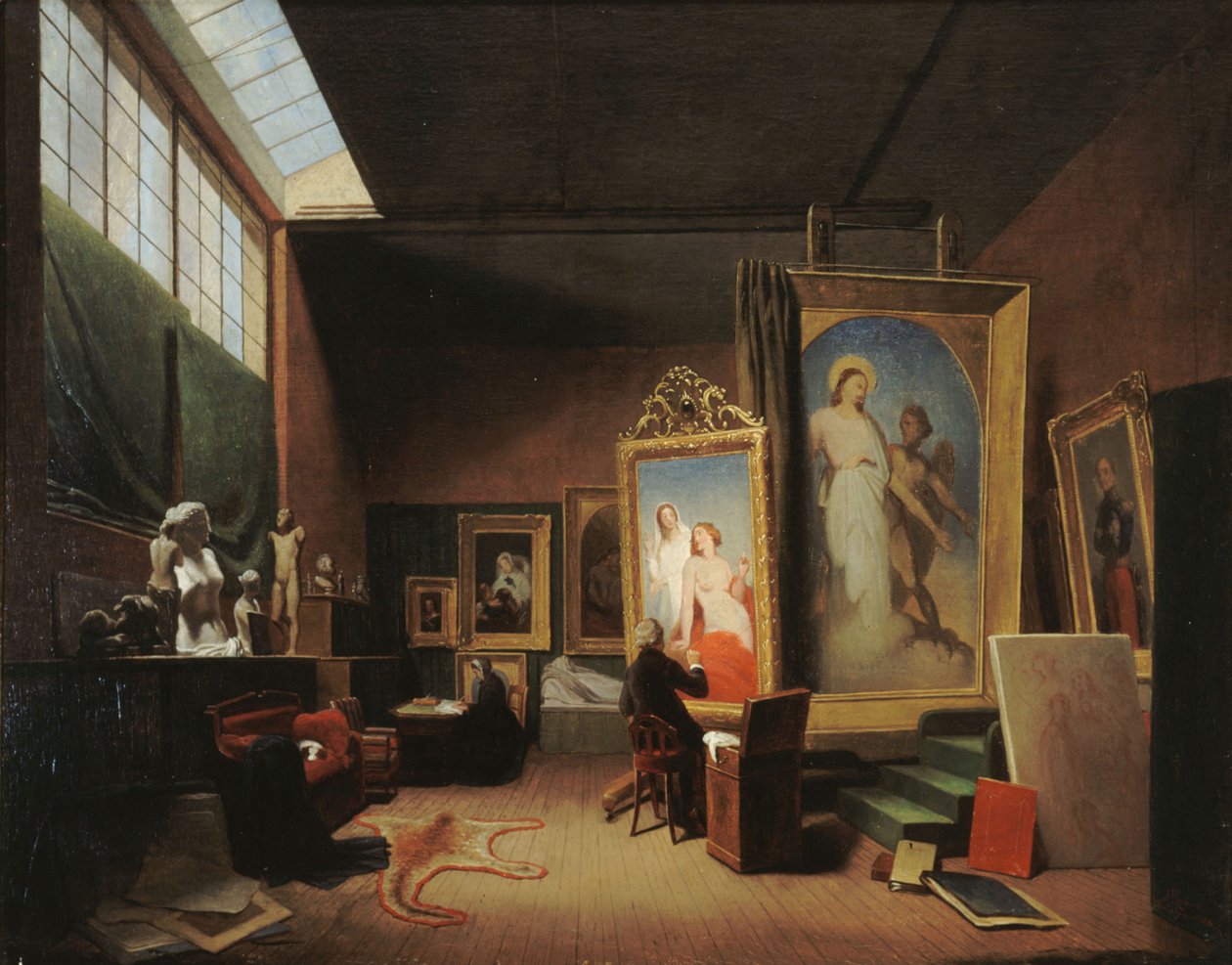 Ateliér dAry Scheffer, rue Chaptal, 1851. od Arie Johannes Lamme
