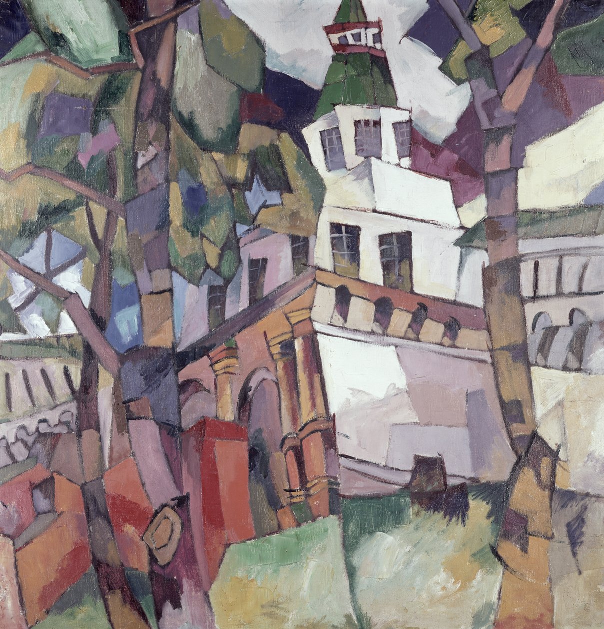 Brány prohlídky, studie pro Nový Jeruzalém, 1917 od Aristarkh Vasilievic Lentulov