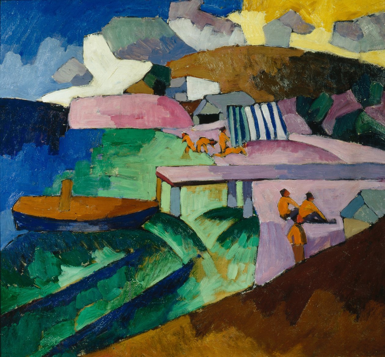 Mořské pobřeží, 1912 od Aristarkh Vasilievic Lentulov
