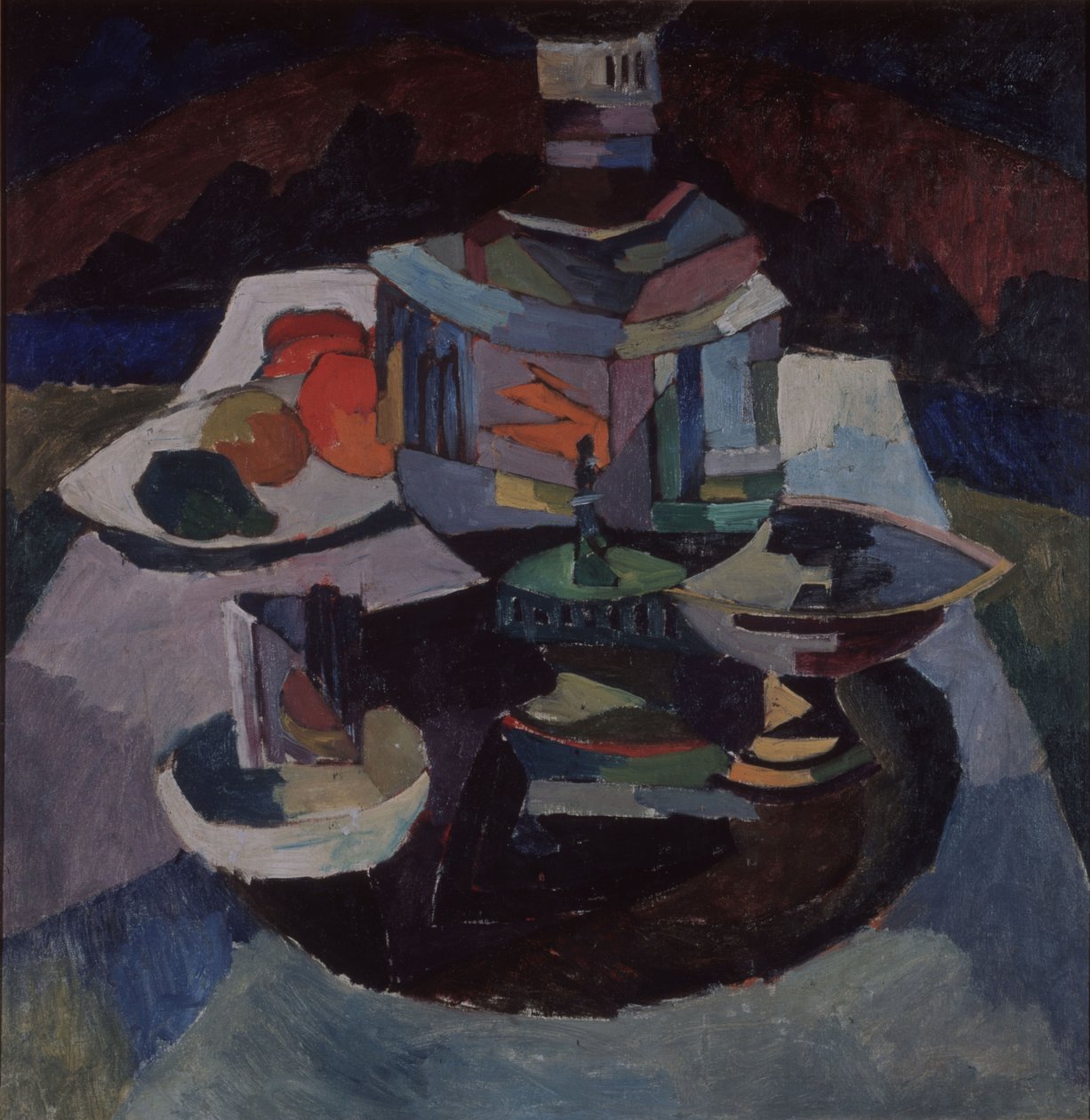 Zátiší se samovarem, 1913 od Aristarkh Vasilievic Lentulov