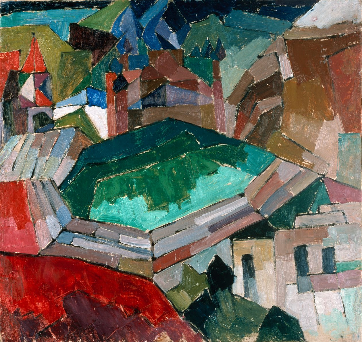 Město v jižním Rusku, cca 1914-16 od Aristarkh Vasilievic Lentulov
