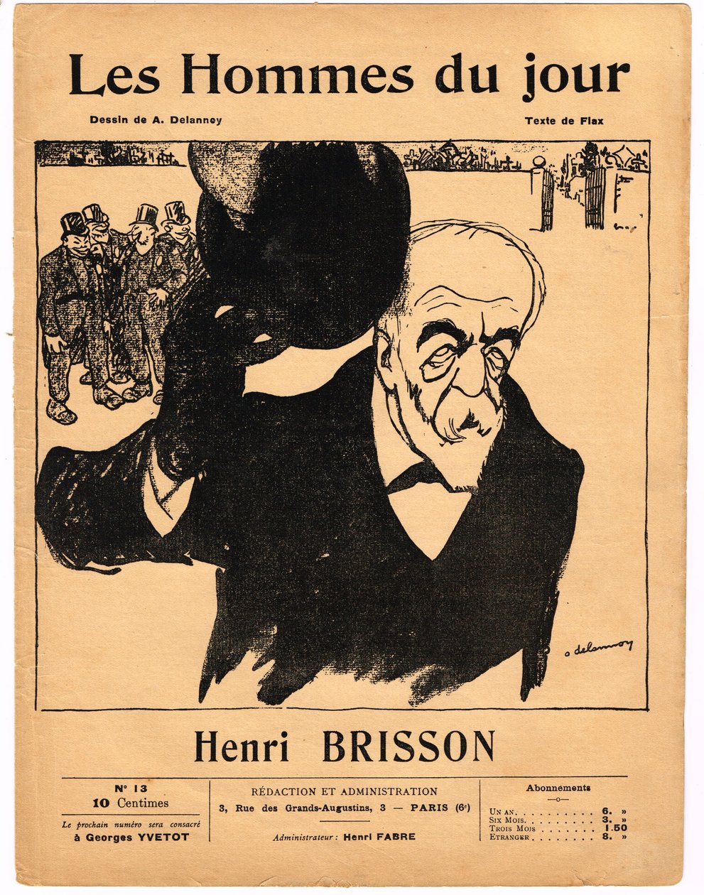 Obálka „“ The Men of the Day “, Satirical in B&W od Aristide Delannoy