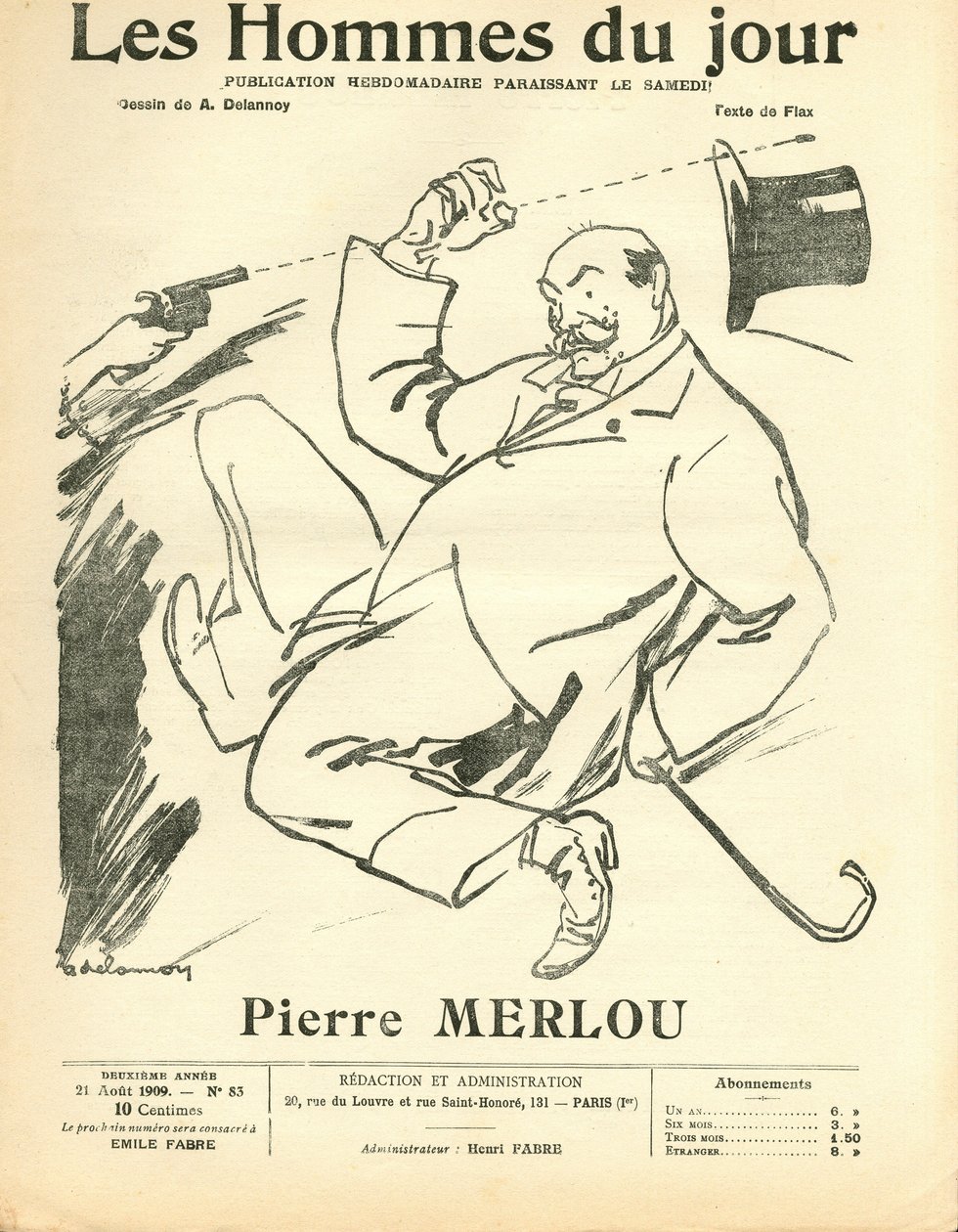 Obálka „“ The Men of the Day “, Satirical in B&W od Aristide Delannoy