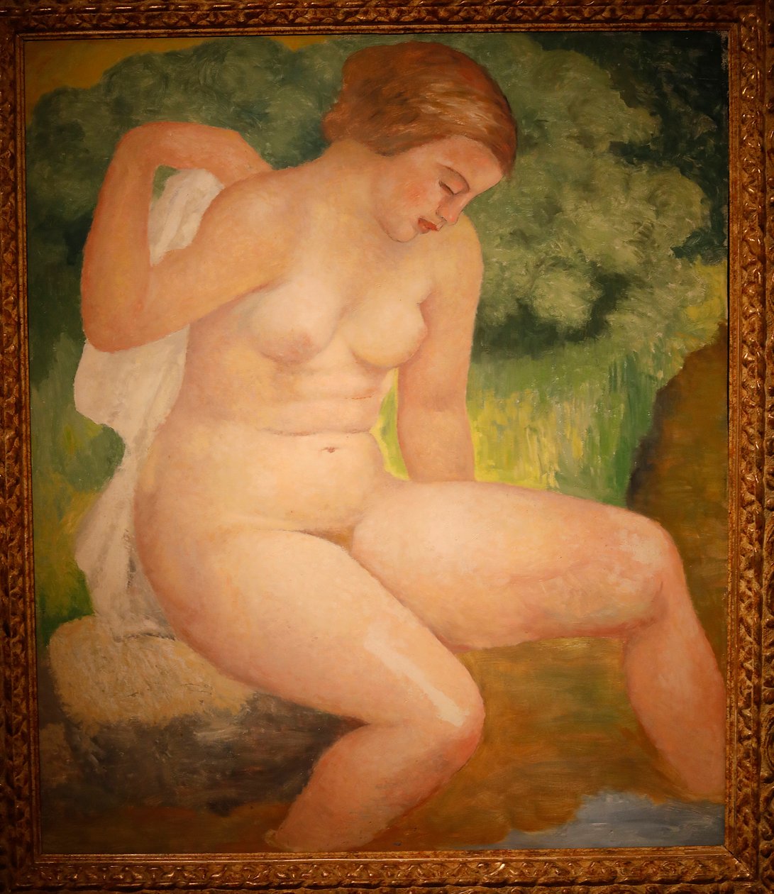 Koupání v háji, kolem 1931 (olej na dřevě) od Aristide Maillol