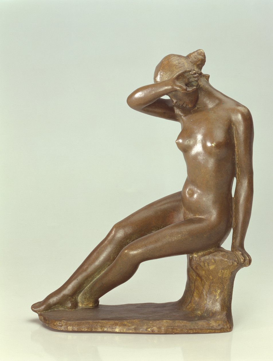 Žena zakrývající si obličej rukou, 1900 (bronz) od Aristide Maillol