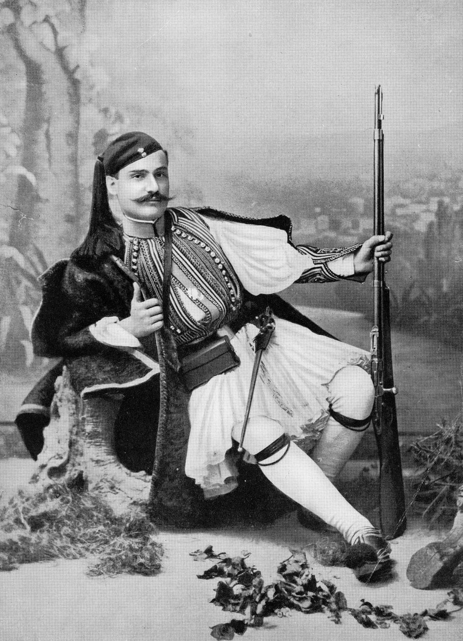 Řecká Evzone, konec 19. století od Aristotelis Rhomaides