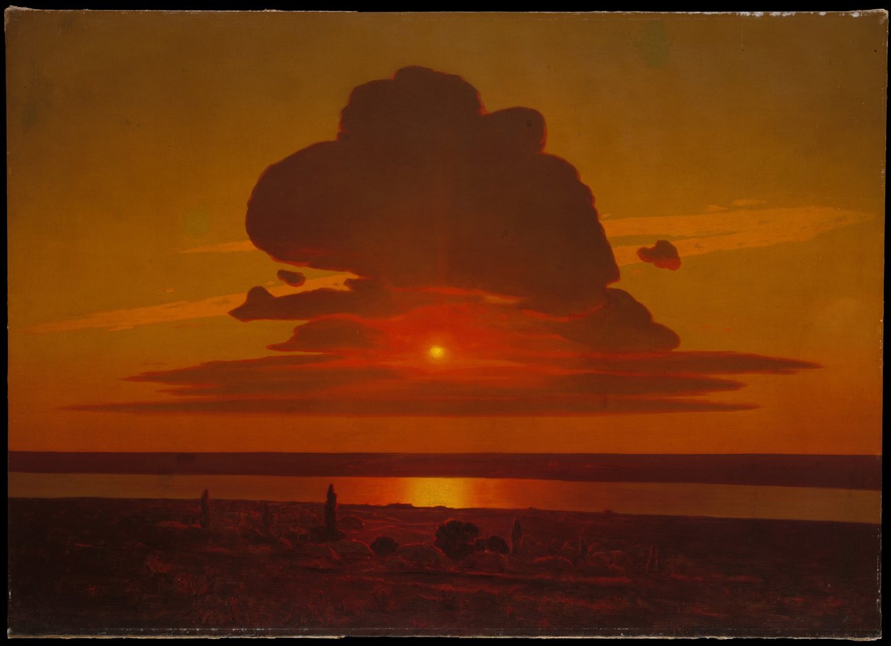 Rudý západ slunce na Dněpru, 1905-1908 od Arkhip Ivanovich Kuindzhi