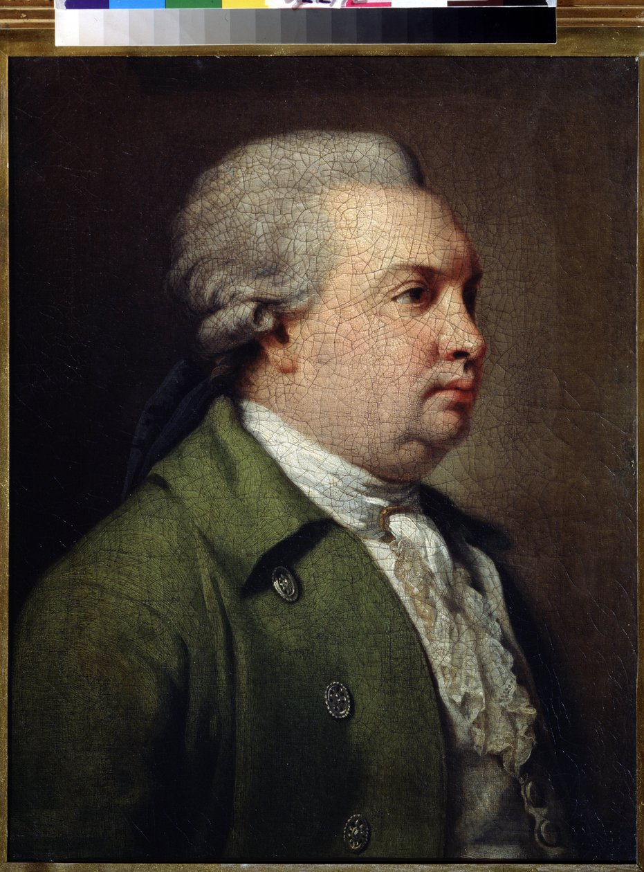 ""Portrait du dramaturge russe Denis Ivanovič Fonvizine (1745-1792)"" (Portrét dramatika Denise Ivanoviče Fonvizina) Peinture d