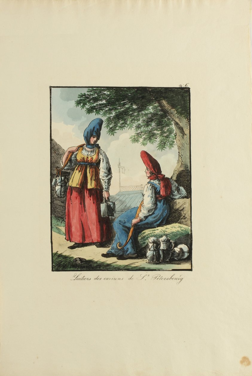 Mléčné ženy z Petrohradu, 1817 od Armand Gustave Haubigant