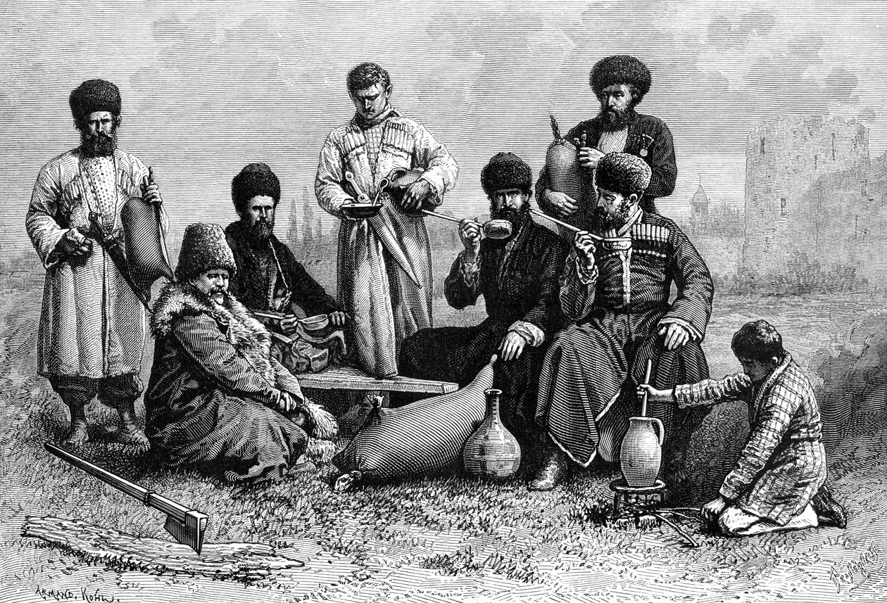 Gruzínští muži, 1895. od Armand Kohl
