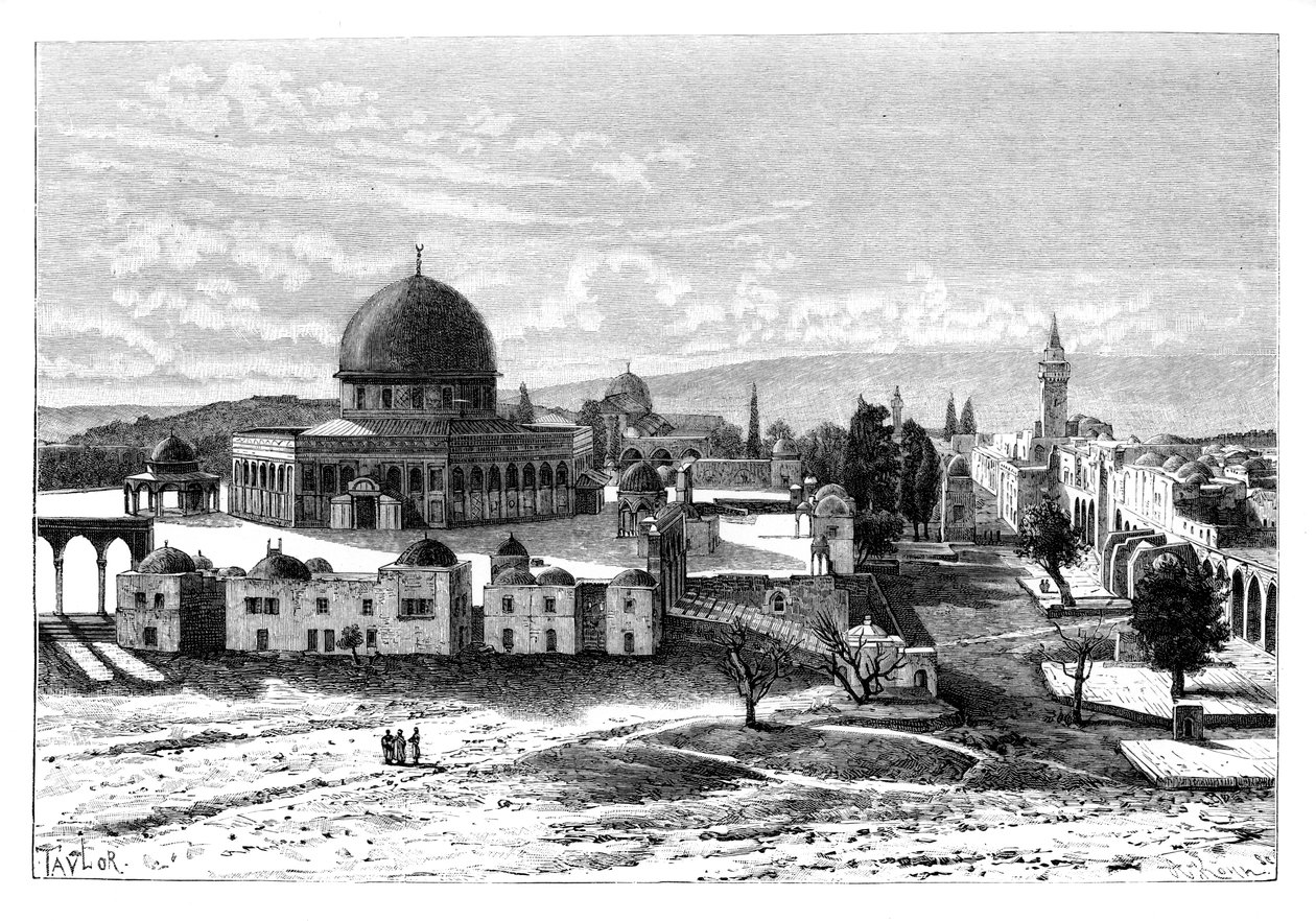 Omarova mešita, Jeruzalém, Izrael, 1895. od Armand Kohl