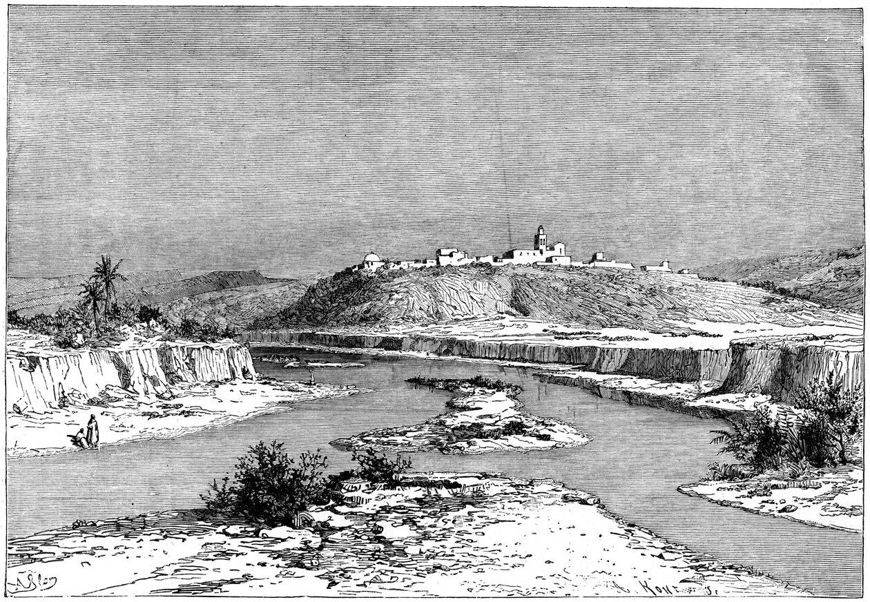 Mejerda v Slugia, nad Mejez-el-Bad, c1890 od Armand Kohl