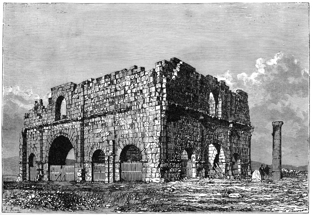 Ruiny Praetoria, Lambaesis, Alžírsko, c1890 od Armand Kohl