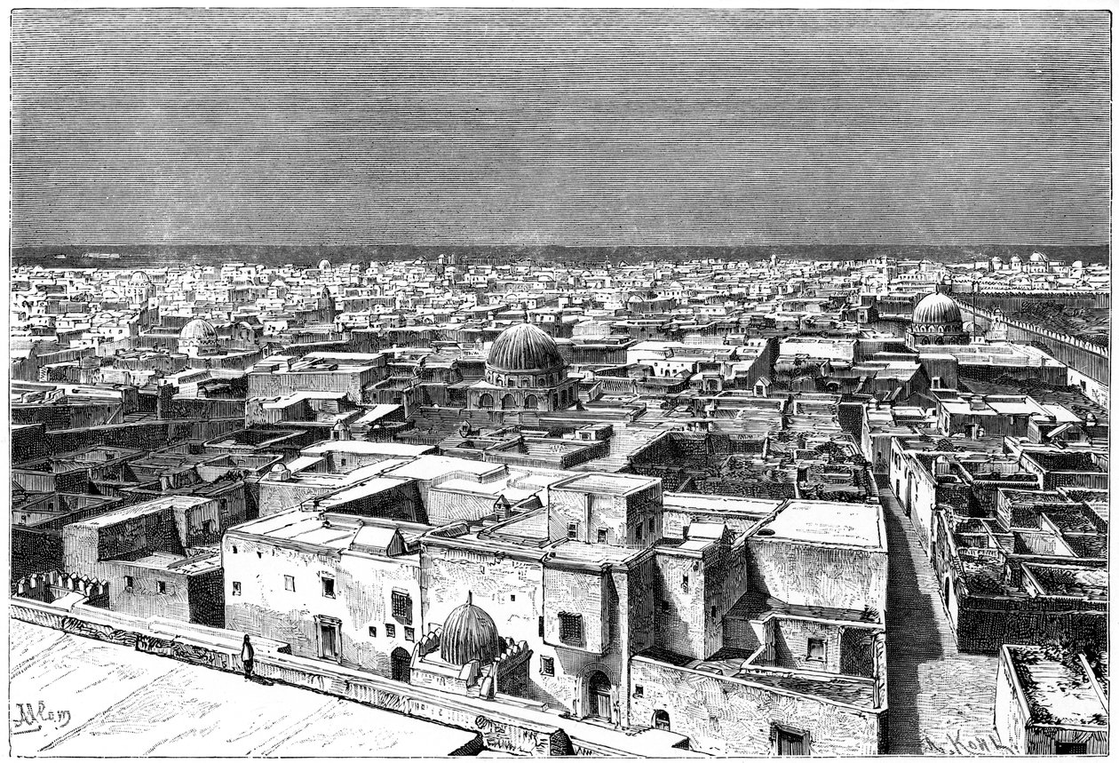 Pohled na Kairwan, Tunisko, c1890 od Armand Kohl