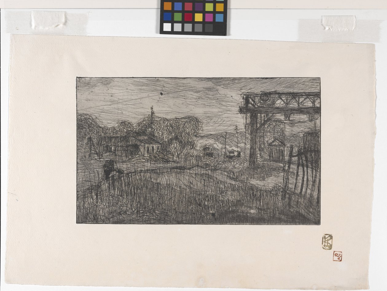 La Gare De Valmondois (nádraží Valmondois) (lept a ruleta) od Armand Séguin