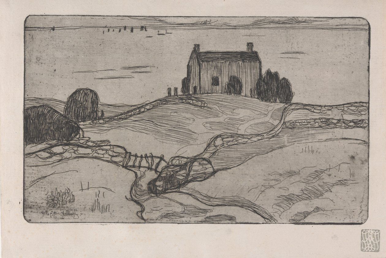 La Maison du Pendu (Dům oběšeného muže) 1893 (lept) od Armand Séguin