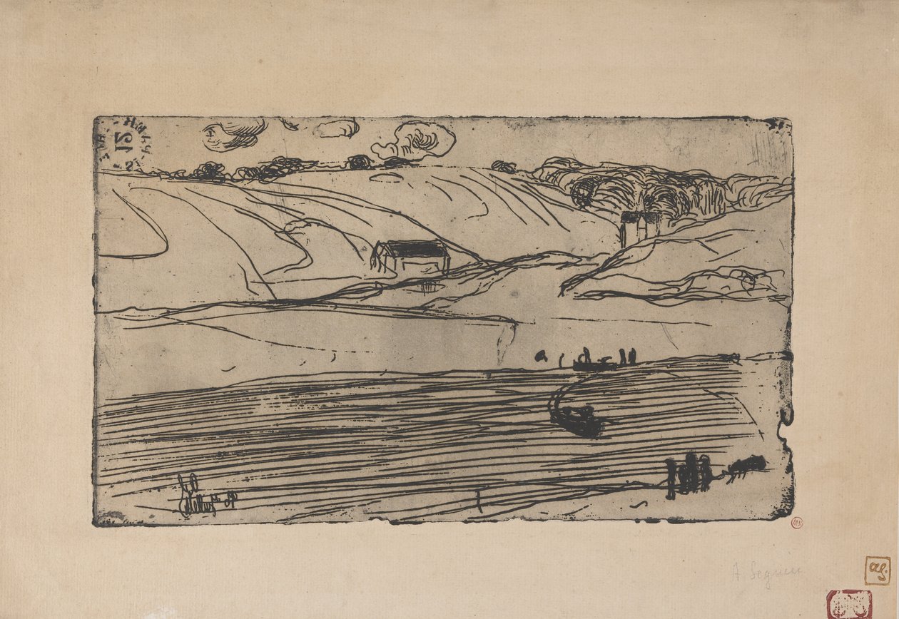 La Peche (Rybaření) 1893 (lept a ruleta) od Armand Séguin