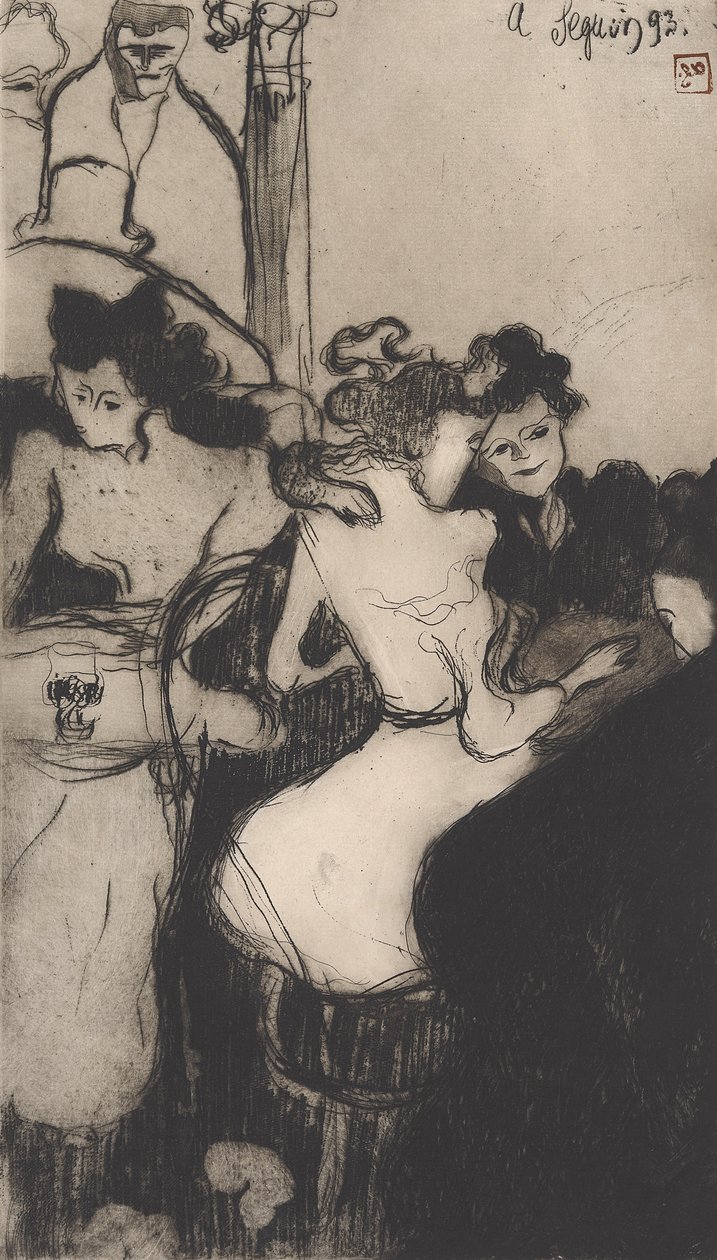 Le Bar (The Bar) 1893 (měkký lept, akvatinta a ruleta) od Armand Séguin