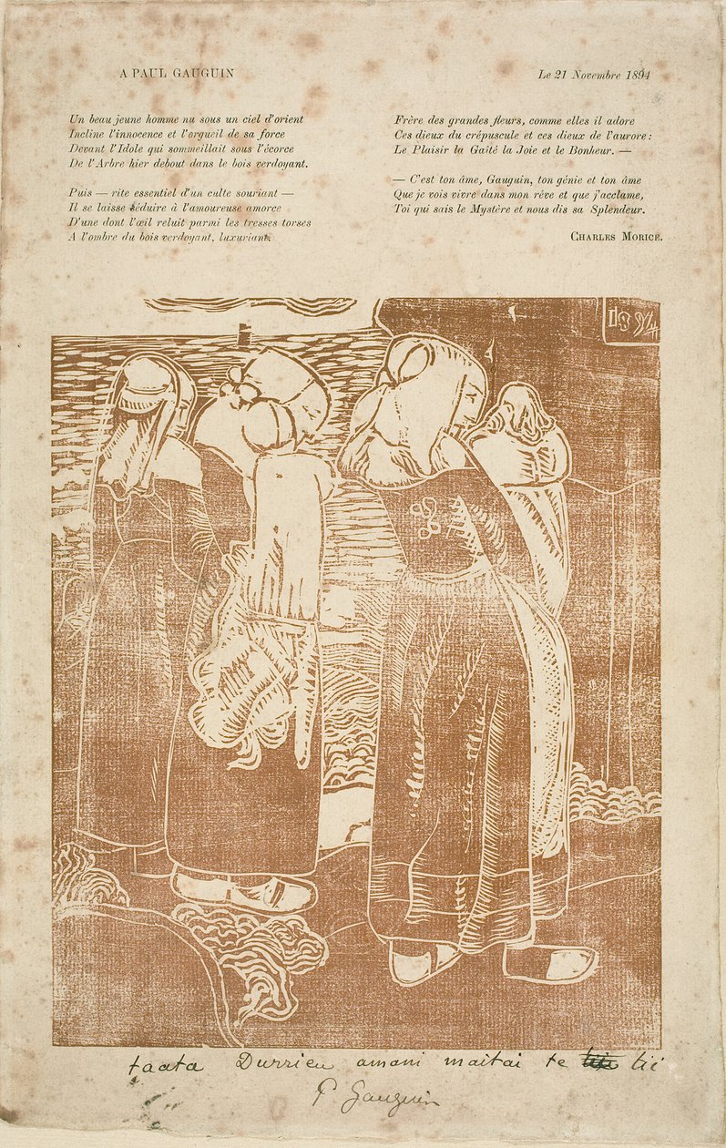 Tři bretaňské ženy s nemluvňaty od Armand Séguin