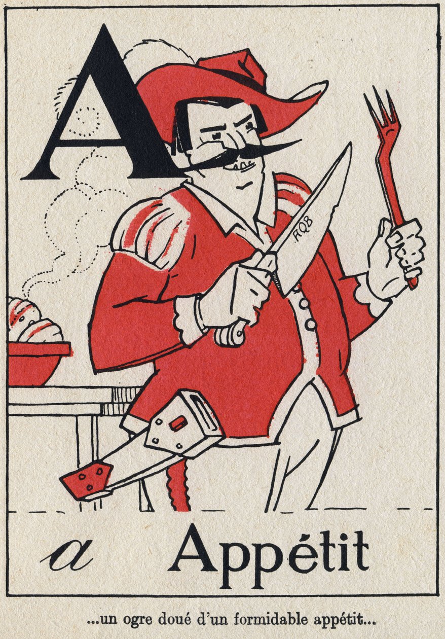 Písmeno A: "Appetit", v L
