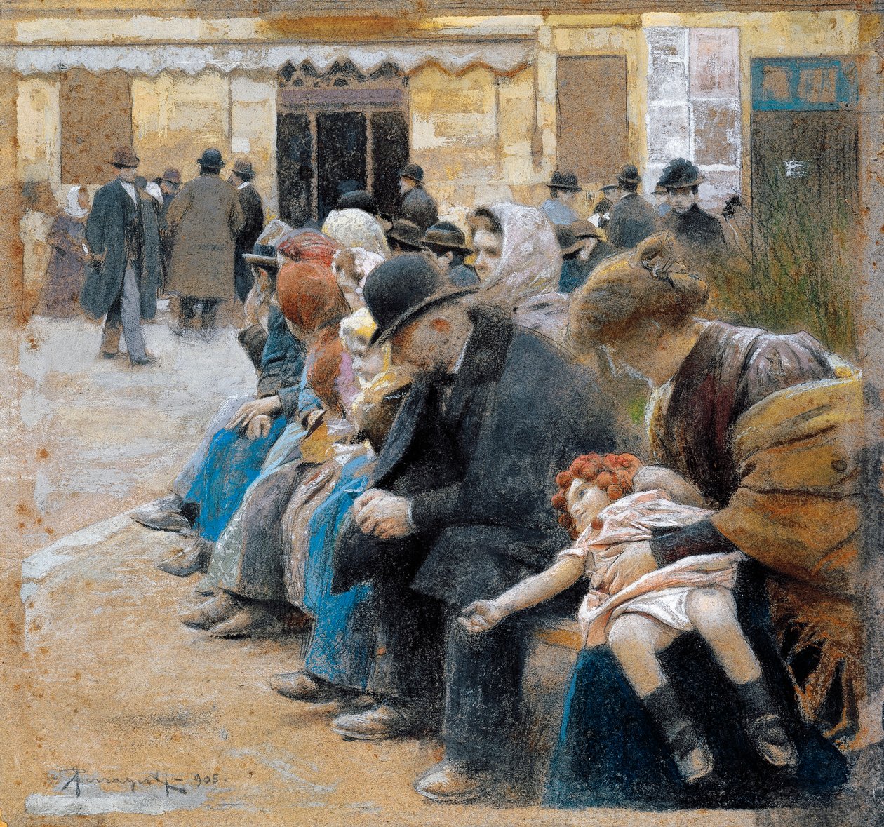 Emigrants, Arnaldo Ferraguti (1862-1925) od Arnaldo Ferraguti