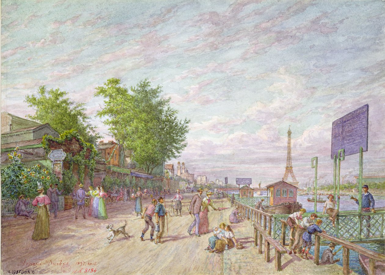 Quai du Point du Jour, Boulogne Billancourt, 1897 od Arnaud Durbec