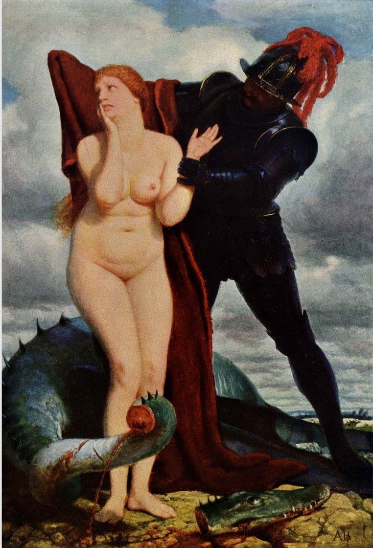 Angelica, střežená drakem od Arnold Böcklin