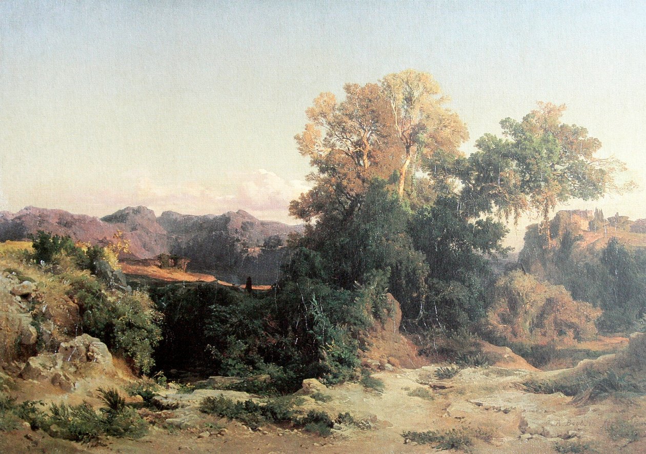 V albánských horách od Arnold Böcklin