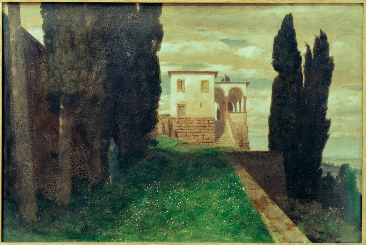 Italská vila na jaře od Arnold Böcklin