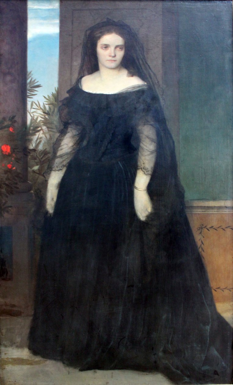 Portrét herečky Fanny Janauschek od Arnold Böcklin