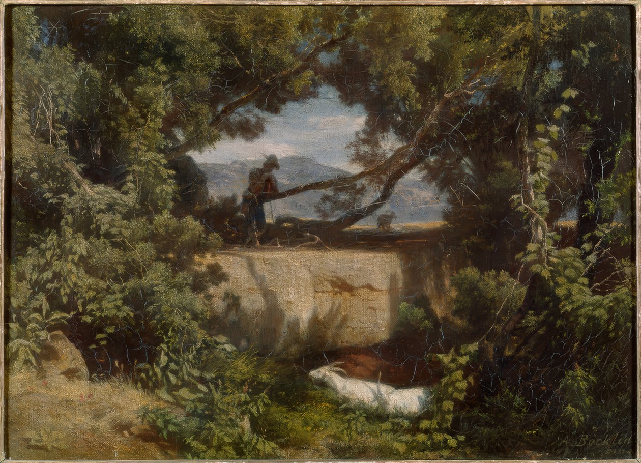 Pastýř koz v Kampánii od Arnold Böcklin