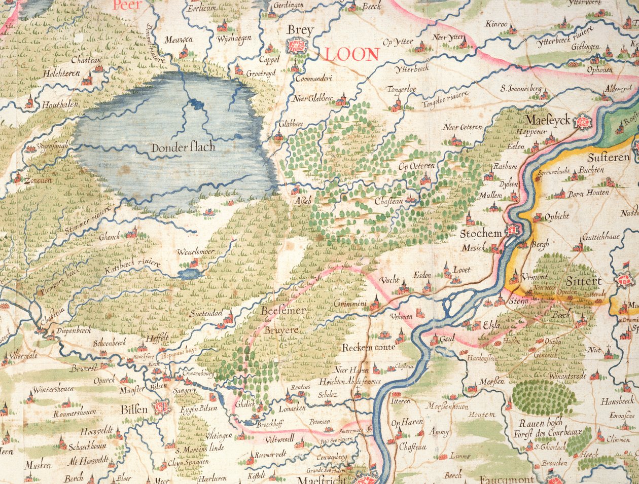 Mapa Flander v době třicetileté války (1618-48), z „Theater des guerres entre le roy d