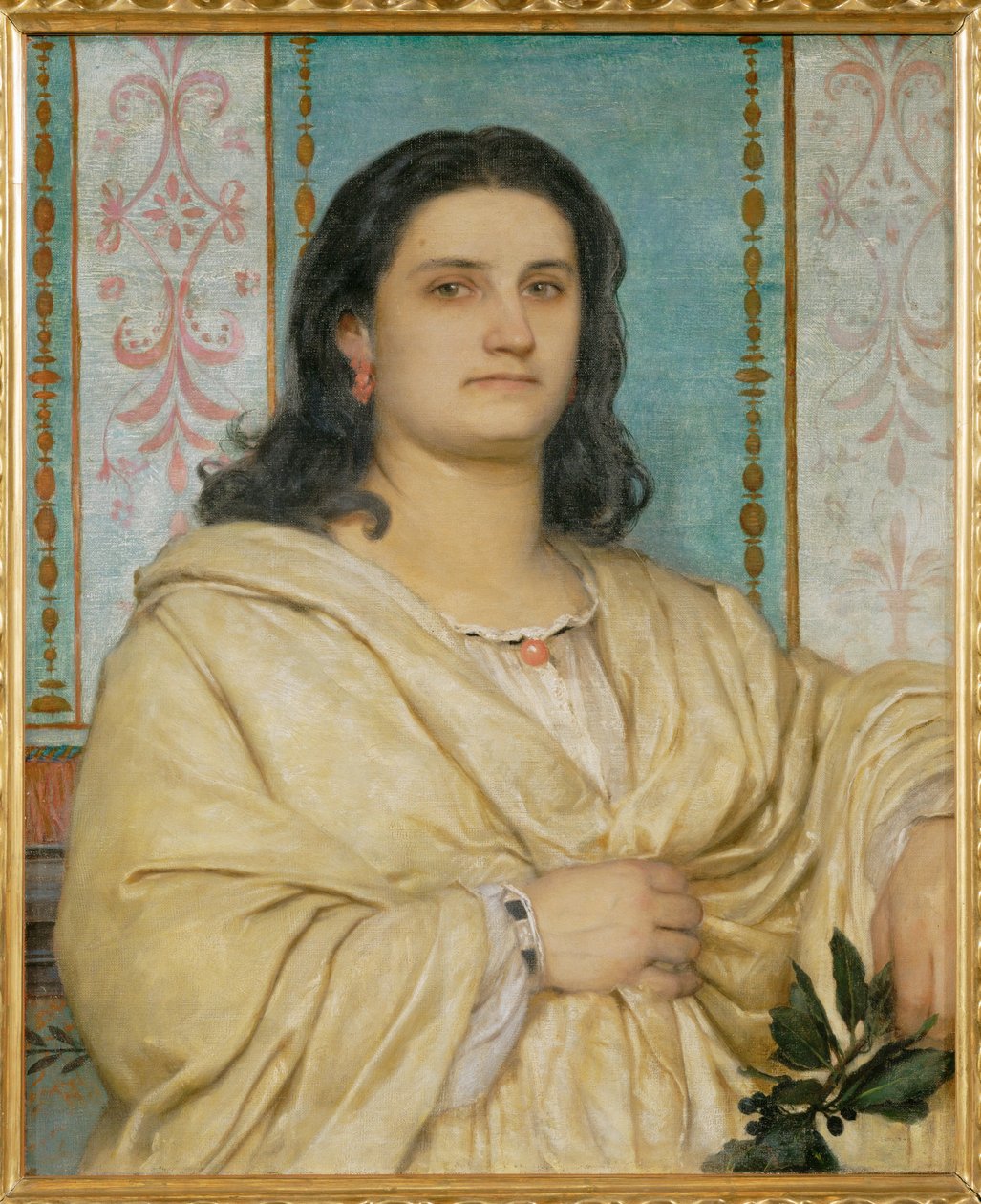 Bildnis Angela Boecklin als Muse - Portrét Angely Boecklinové jako múzy ... (malba na plátně) od Arnold Böcklin