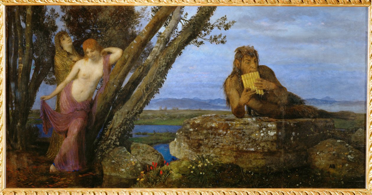 Fruehlingsabend - Večer na jaře ... (malba na dřevě) od Arnold Böcklin