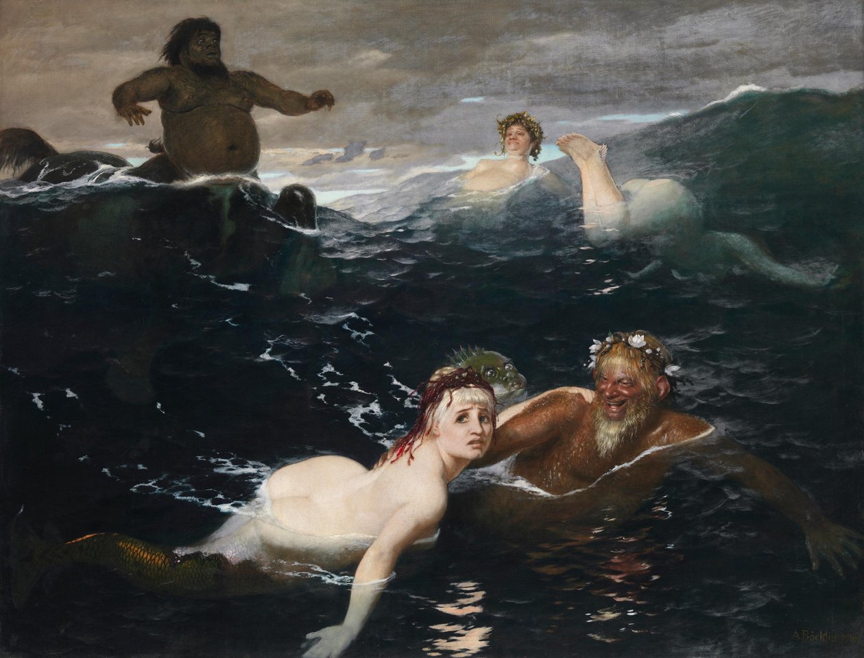 Ve hře vln od Arnold Böcklin